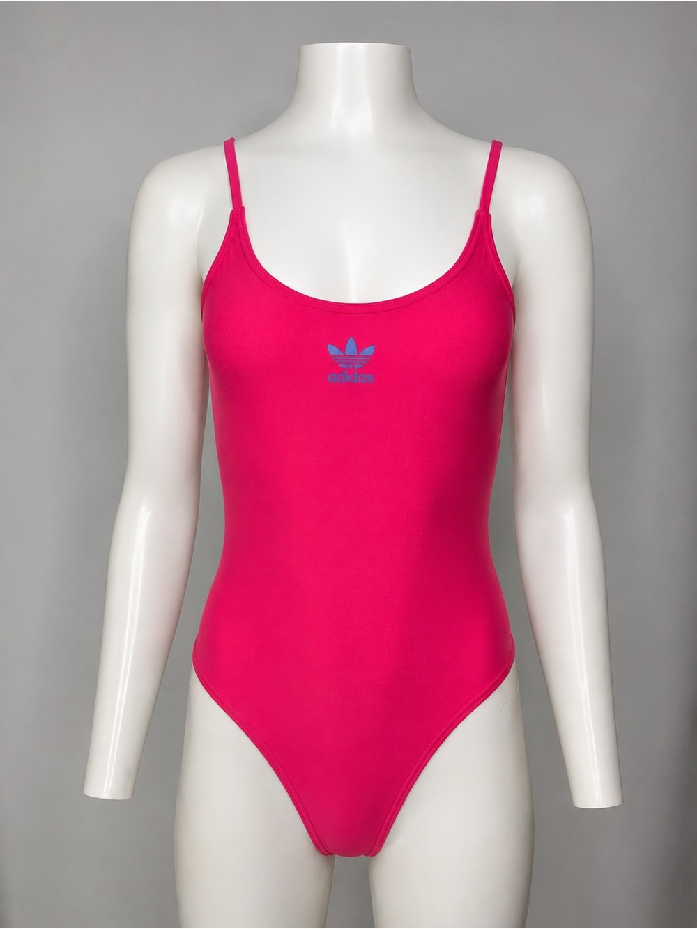 Adidas Originals Women’s One Piece Swimsuit Pink Blue Trefoil Size S